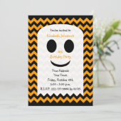 Halloween Party Ghost Einladung (Stehend Vorderseite)