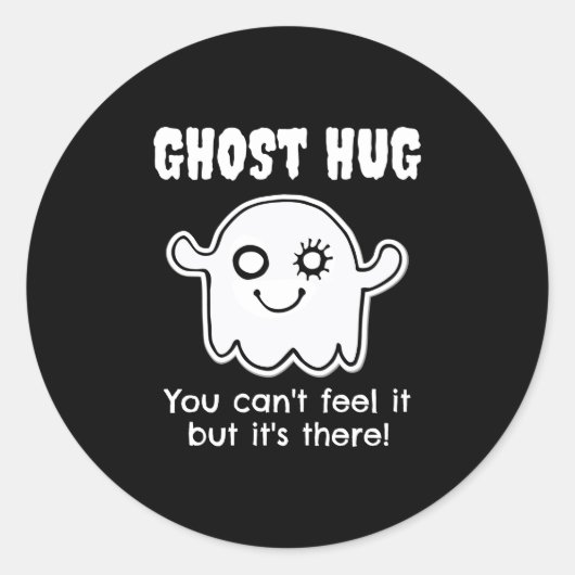 Halloween-Party Ghost Hug Outfit Hugs kostenlos Runder Aufkleber (Vorderseite)