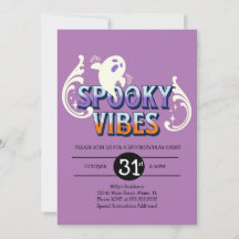 Halloween-Party Ghost Spooky Vibes Geburtstag Lila