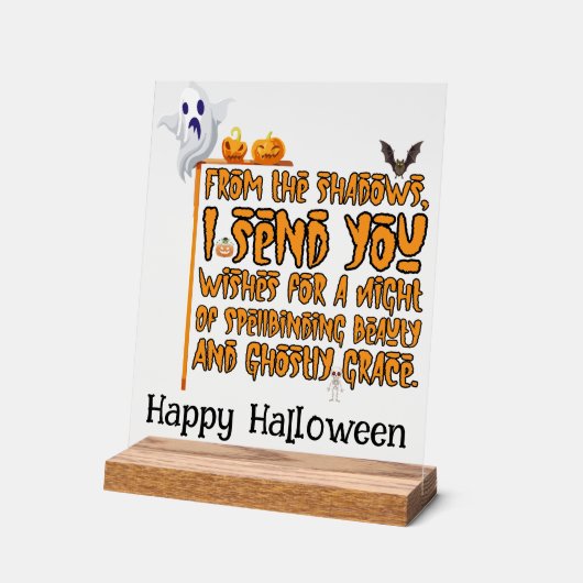 Halloween-Party Ghosted Greetings Acrylschild (Winkel)