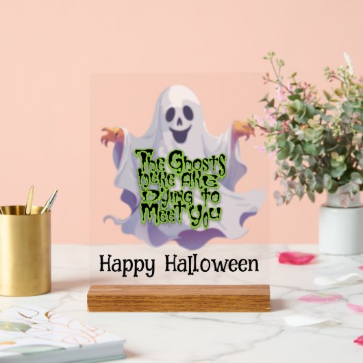 Halloween-Party Ghosted Greetings Acrylschild (Hochzeit)