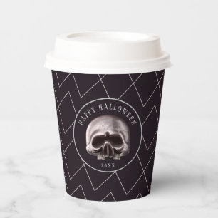 Halloween-Party Gift Metallschädel Pappbecher
