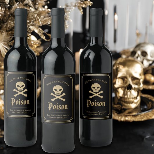 Halloween-Party-Gift Weinetikett