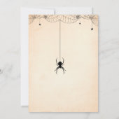 Halloween-Party Girl & Cat Skelett Einladung (Rückseite)