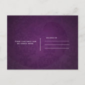 Halloween-Party Glam Hexe in Schwarz Grün Lila Einladungspostkarte (Rückseite)