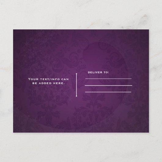 Halloween-Party Glam Hexe in Schwarz Grün Lila Einladungspostkarte (Rückseite)