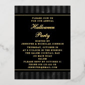 Halloween-Party Gold Folie Einladungspostkarte (Vorderseite)