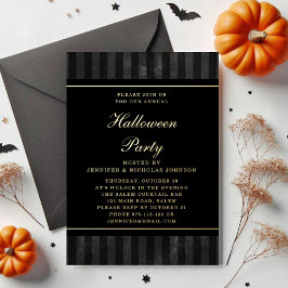 Halloween-Party Gold Folieneinladung