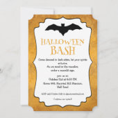 Halloween-Party Golden Einladung (Vorderseite)
