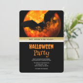 Halloween-Party Gothic Bat Einladung (Stehend Vorderseite)