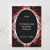 Halloween-Party Gothic Blood Spatter Vampire Einladung (Rückseite)