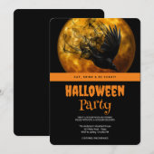 Halloween-Party Gothic Crow Einladung (Vorne/Hinten)