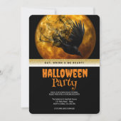 Halloween-Party Gothic Crow Einladung (Vorderseite)