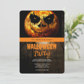 Halloween-Party Gothic Dark Moon Einladung (Stehend Vorderseite)