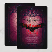 Halloween-Party Gothic Das Web der Spinne Einladung (Vorne/Hinten)