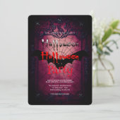 Halloween-Party Gothic Das Web der Spinne Einladung (Stehend Vorderseite)