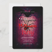 Halloween-Party Gothic Das Web der Spinne Einladung (Vorderseite)