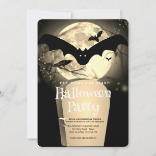 Halloween-Party Gothic Fantasy Mond Einladung