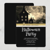 Halloween-Party Gothic Fantasy Moon Einladung (Vorne/Hinten)