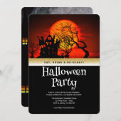 Halloween-Party Gothic Fantasy Moon Einladung (Vorne/Hinten)