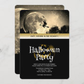 Halloween-Party Gothic Fantasy Moon Einladung (Vorne/Hinten)