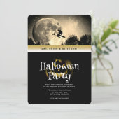 Halloween-Party Gothic Fantasy Moon Einladung (Stehend Vorderseite)