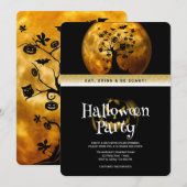 Halloween-Party Gothic Fantasy Moon Einladung (Vorne/Hinten)