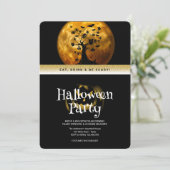 Halloween-Party Gothic Fantasy Moon Einladung (Stehend Vorderseite)