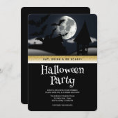 Halloween-Party Gothic Fantasy Moon Einladung (Vorne/Hinten)