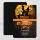 Halloween-Party Gothic Moon Einladung (Vorne/Hinten)