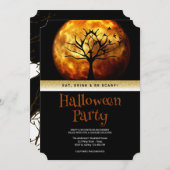 Halloween-Party Gothic Moon Einladung (Vorne/Hinten)