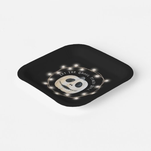 Halloween-Party Gothic Pumpkin Face Black Pappteller (Gewinkelt)