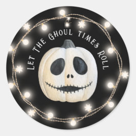 Halloween-Party Gothic Pumpkin Face Runder Aufkleber