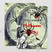 Halloween-Party Gothic Spider Einladung (Vorne/Hinten)