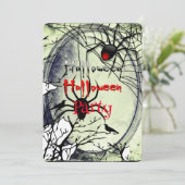 Halloween-Party Gothic Spider Einladung (Stehend Vorderseite)