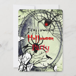 Halloween-Party Gothic Spider Einladung
