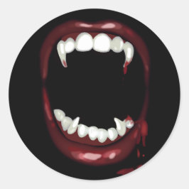 Halloween-Party gothisch Fangs Vampire Runder Aufkleber