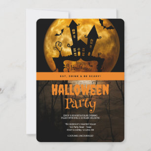 Halloween-Party gothischer Mond Einladung