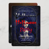 Halloween-Party Gotische Hexe und Spuk Haus Einladung (Vorne/Hinten)