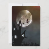 Halloween-Party Gotische Hexe und Spuk Haus Einladung (Rückseite)
