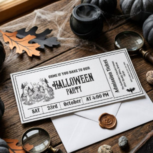 Halloween-Party-Gotische-Skelett-Karte Einladung