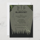 Halloween-Party Grabstein Einladung (Vorderseite)