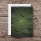 Halloween Party Green And Black Illustrative Dankeskarte