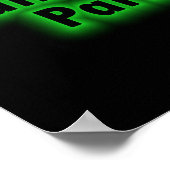 Halloween-Party Green Glow Poster (Ecke)