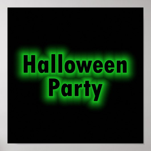 Halloween-Party Green Glow Poster (Vorne)