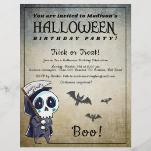 Halloween Party Grim Sensenmann Flyer