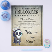 Halloween Party Grim Sensenmann Flyer (Einzeln)