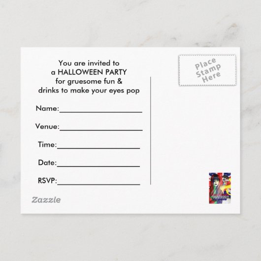 Halloween-Party Gruesome Körperteil Einladung (Rückseite)