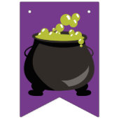 Halloween-Party Grün Lila-Gelbe Rotzunge Wimpelkette (Erste Fahne)