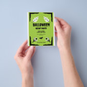 Halloween-Party, grün und schwarz, Halloween-Party Flyer (Gruppe)